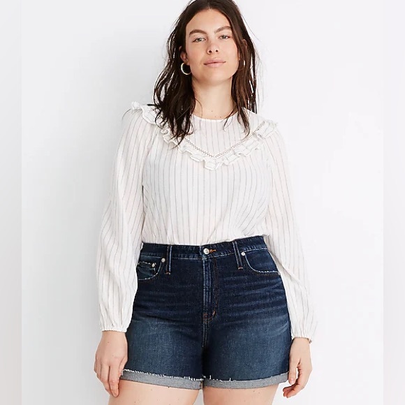 Madewell Curvy High-Rise Denim Shorts in Canterdale Wash Size 20 (W35) - Picture 1 of 13